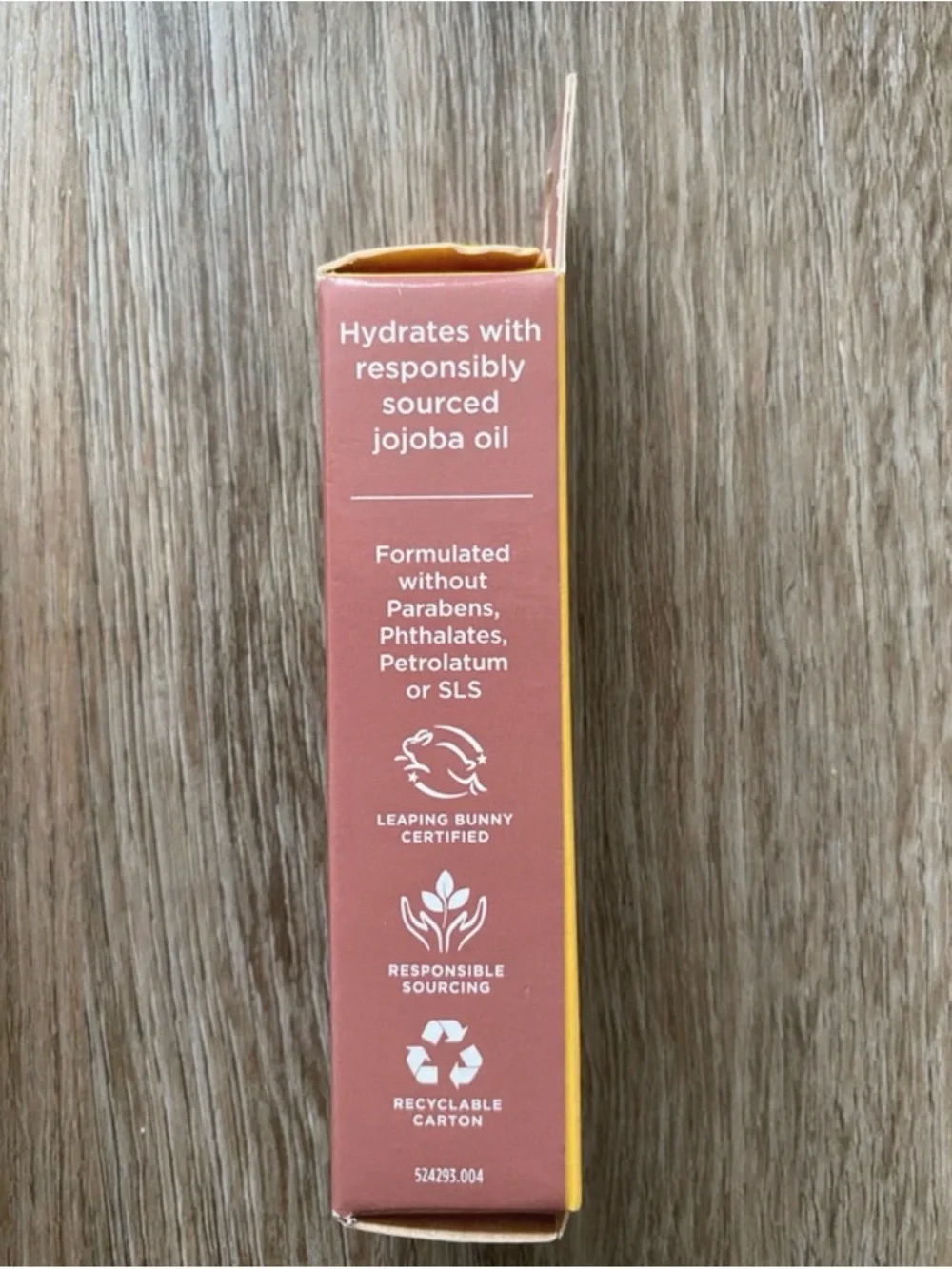 Burt's Bees Lip Oil Box in Terracotta and Yellow